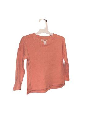 NWT Toddler Girls' 2T Cozy Ribbed Top - Cat & Jack Coral Peach